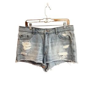 BDG Dree Cheeky High Rise Denim Shorts Sz 32W